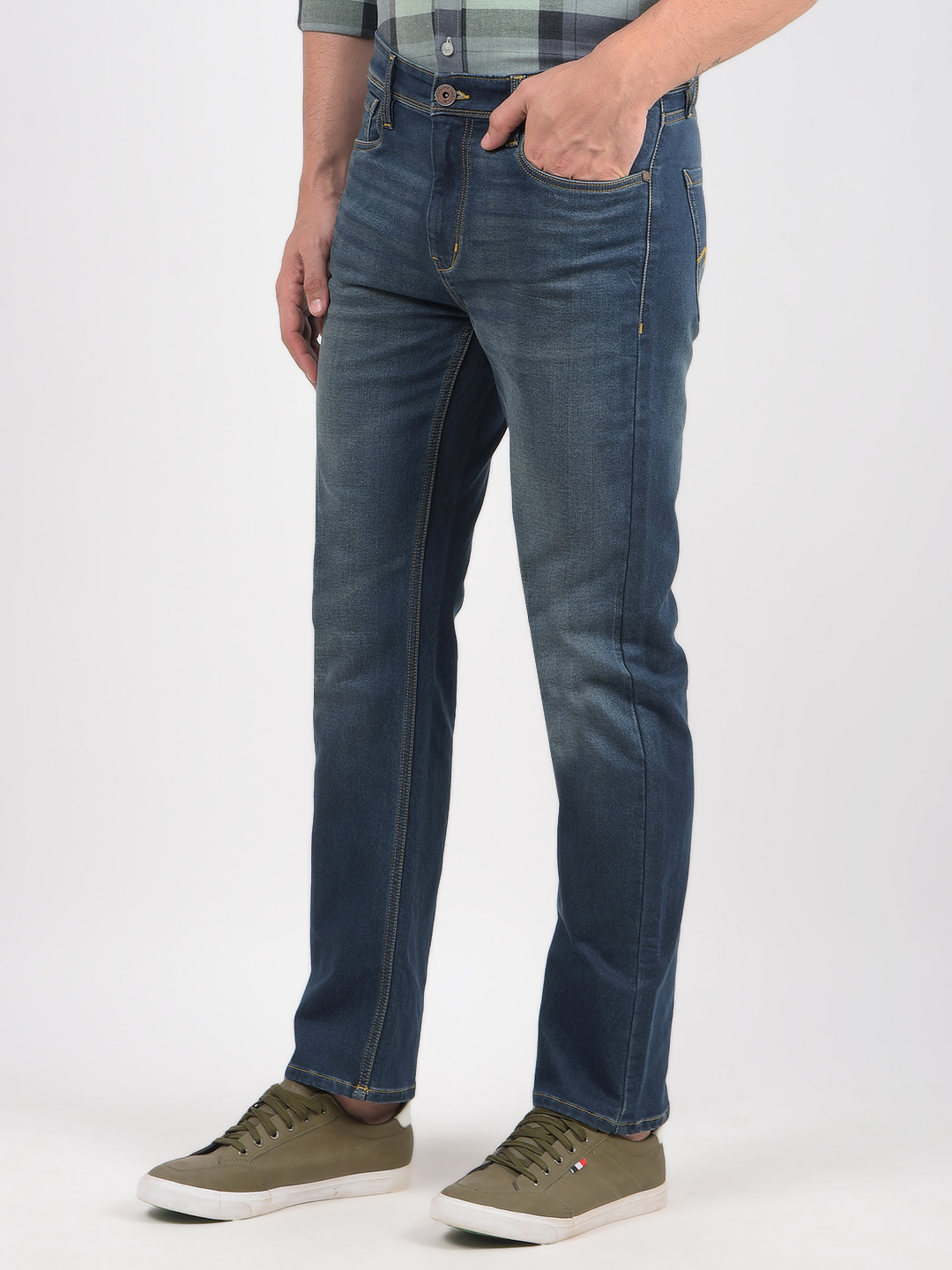 Numero Uno Men Solid Blue Jeans